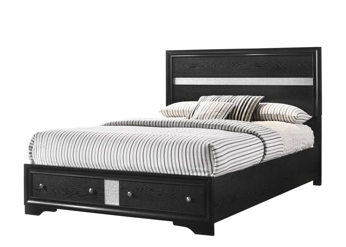 Galaxy Home Matrix Queen Bed in Black