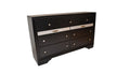 Galaxy Home Matrix 7 Drawer Dresser in Black