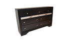 Galaxy Home Matrix 7 Drawer Dresser in Black