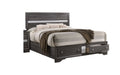 Galaxy Home Matrix Queen Bed in Gray
