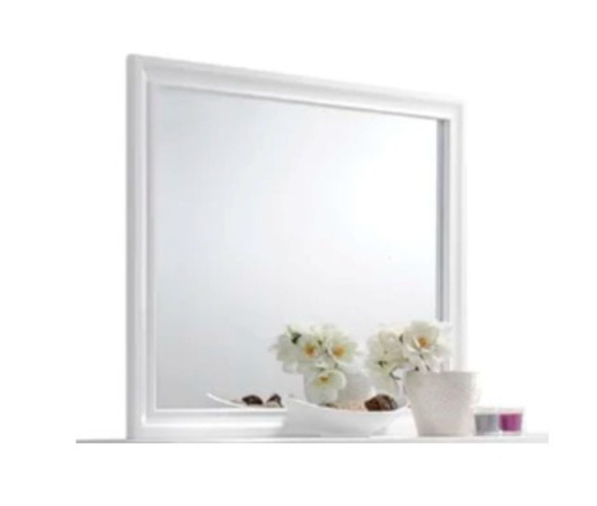 Galaxy Home Matrix Mirror in White