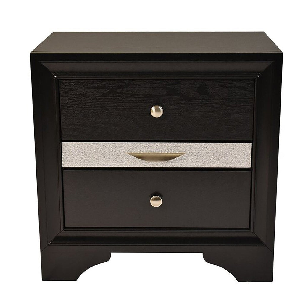 Galaxy Home Matrix Nightstand in Black
