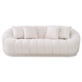 Maximilian Japandi Style White Boucle Sofa