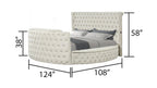Galaxy Home Maya King Bed in Cream