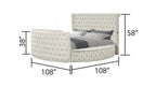 Galaxy Home Maya Queen Bed in Cream