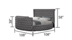 Galaxy Home Maya Queen Bed in Gray