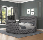 Galaxy Home Maya King Bed in Gray