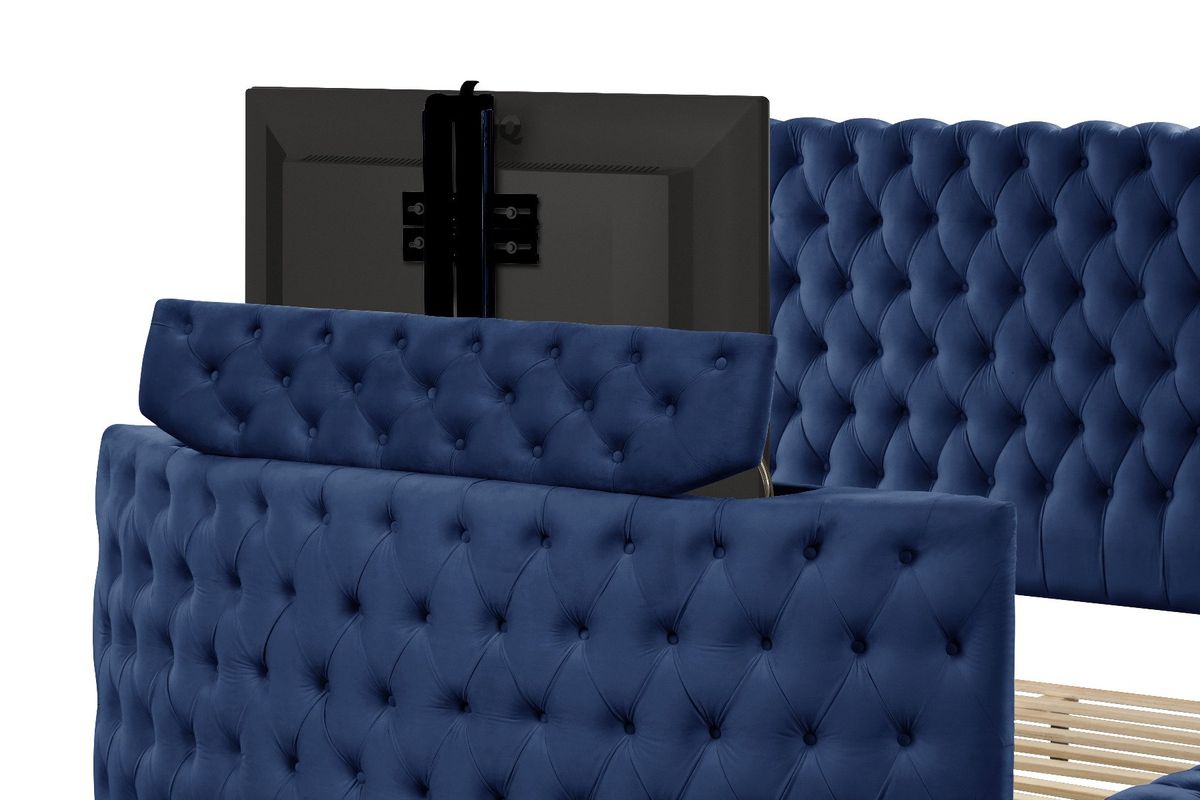 Galaxy Home Maya King Bed in Navy