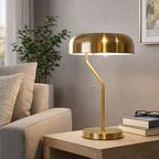 Metro Table lamp with Gold outer and White inner