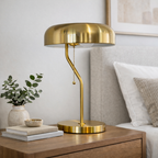 Metro Table lamp with Gold outer and White inner