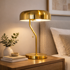 Metro Table lamp with Gold outer and White inner