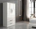 ESF Furniture - Miami 2-Door Wardrobe in White - MIAMI-2DOOR WARD