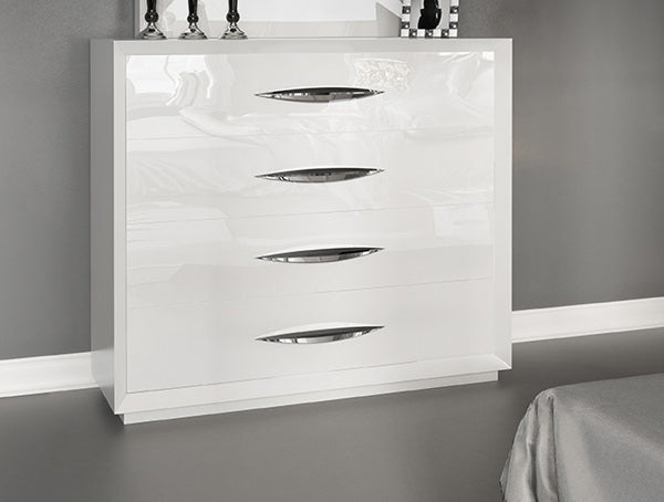 ESF Furniture - Miami Single Dresser in White - MIAMI-SINGLE DR
