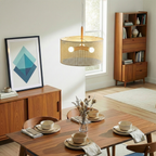 Glacier Pendant Lamp - Oak + Natural + Gold