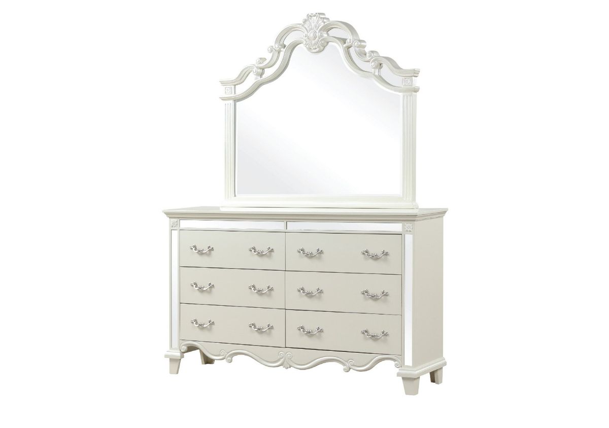 Galaxy Home Milan Mirror in White