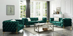 Galaxy Home Moderno Loveseat in Green