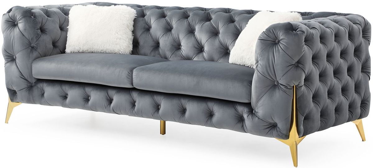 Galaxy Home Moderno Sofa in Gray