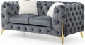 Galaxy Home Moderno Loveseat in Gray