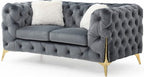 Galaxy Home Moderno Loveseat in Gray