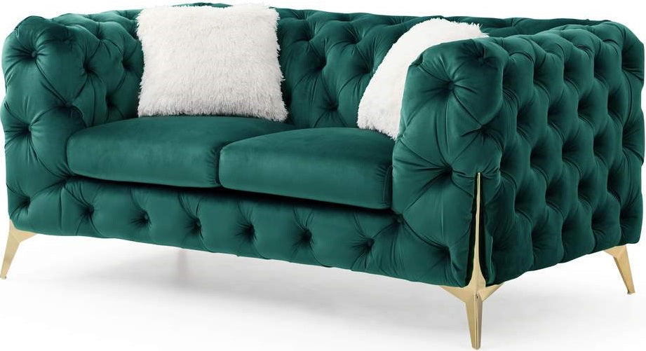 Galaxy Home Moderno Loveseat in Green