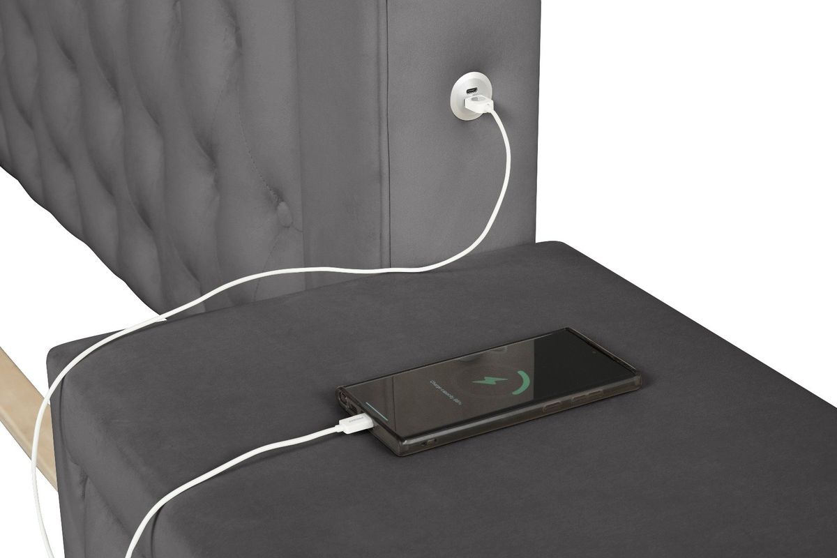 Galaxy Home Monica Full Bed in Gray