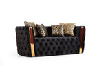 Galaxy Home Naomi Loveseat in Black
