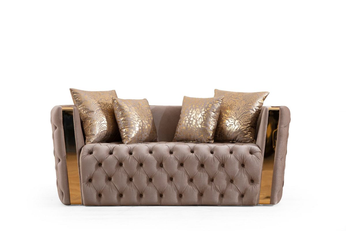 Galaxy Home Naomi Loveseat in Taupe
