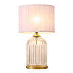 Nebulis Table Lamp Gold - Clear and Pink