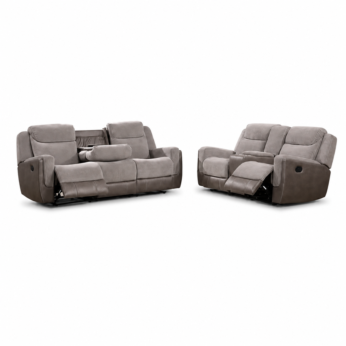 Lumira — nisa brown 2 piece v2 — exact included furniture on white