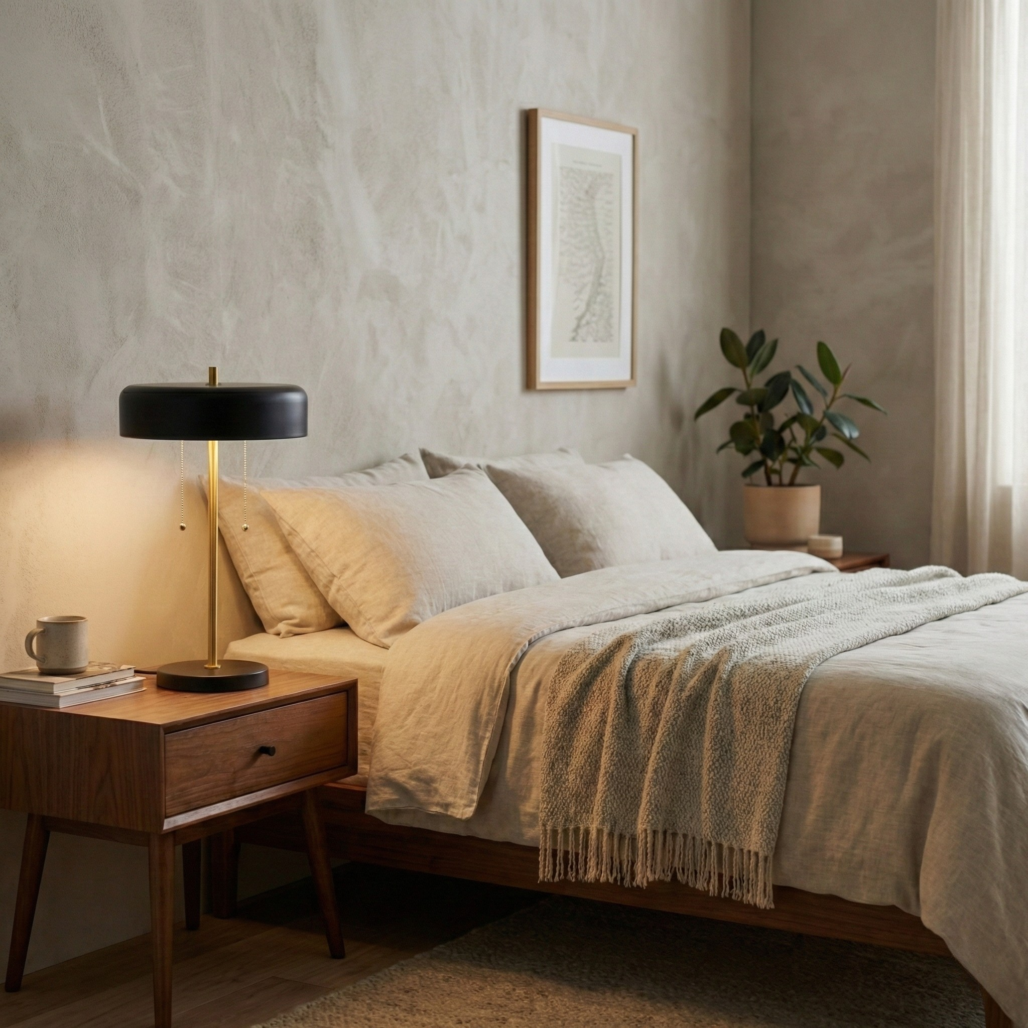 Obni Table Lamp with Black outer and White inner
