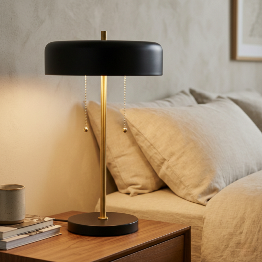 Obni Table Lamp with Black outer and White inner