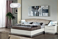 ESF Furniture - Onda King Platform Bed in White - ONDABEDKSWHITE