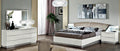 ESF Furniture - Onda 5 Piece Bedroom King Platform Bed Set in White - ONDABEDKSWHITE-5SET