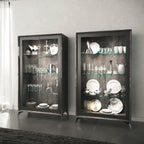 ESF Furniture - Aris 2 Door Vitrine in Onyx - ARIS2DOORVITRINE