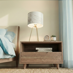 Optima Marble Lampshade Table Lamp - Bronze