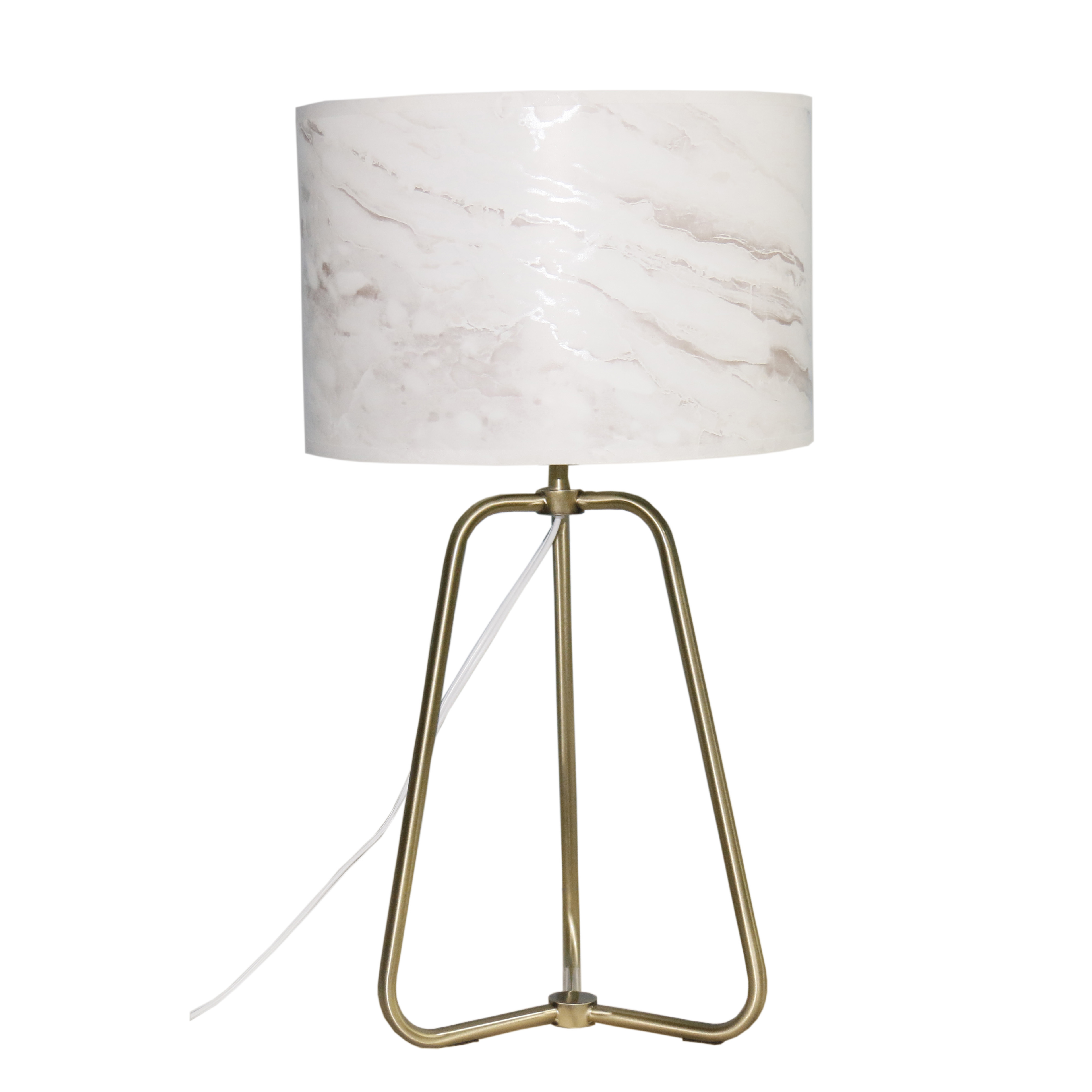 Optima Marble Lampshade Table Lamp - Bronze