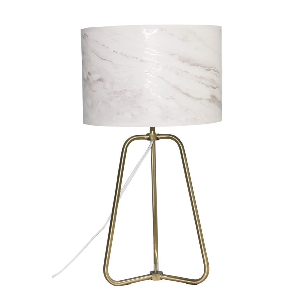 Optima Marble Lampshade Table Lamp - Bronze