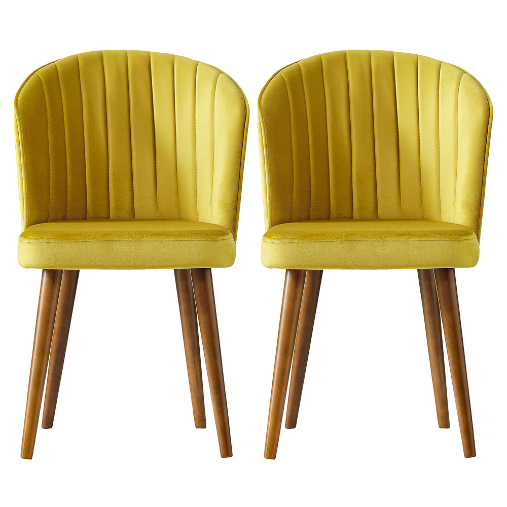 Parsons Gold Velvet Dining Chair - Set of 2