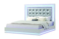 Galaxy Home Passion King Bed in Milky White