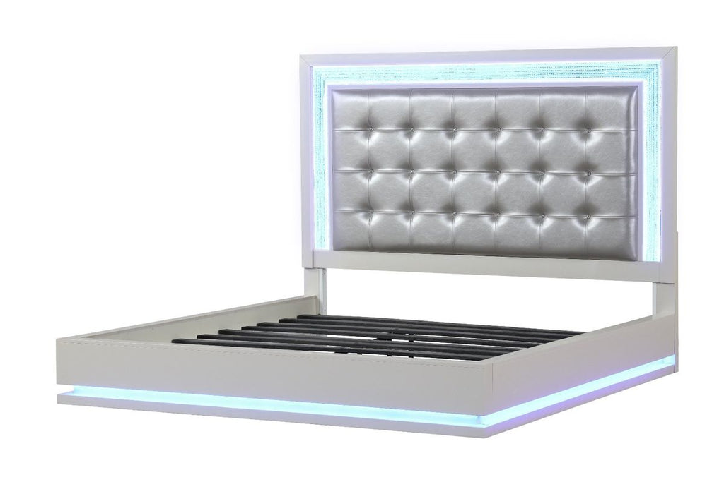 Galaxy Home Passion King Bed in Milky White