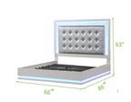 Galaxy Home Passion Queen Bed in Milky White
