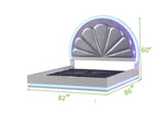 Galaxy Home Perla King Bed in Milky White
