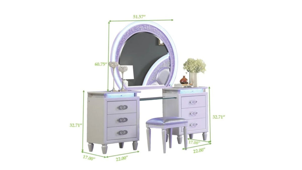 Galaxy Home Perla LED Vanity in Milky White