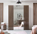 ESF Furniture - Platinum 4 Door Wardrobe with 2 Mirrors - PLATINUM4DOORWD