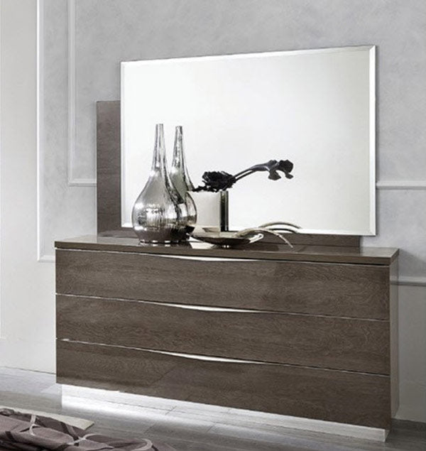 ESF Furniture - Platinum Double Dresser with Mirror - PLATINUMDRESSER-MIRROR