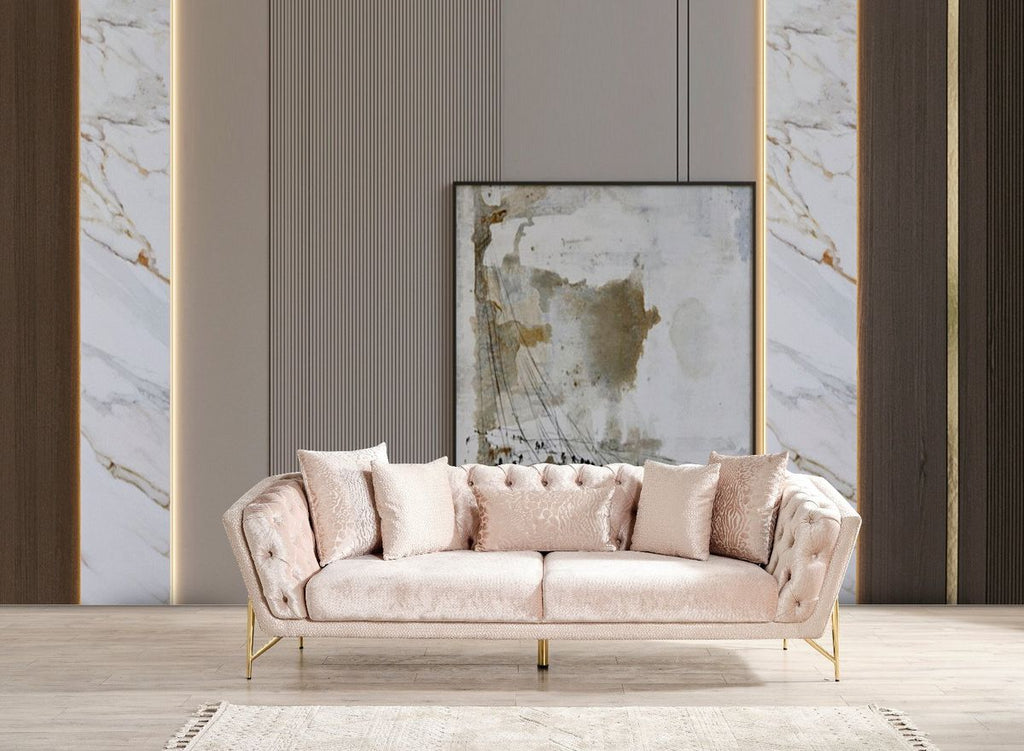 Galaxy Home Presley Sofa in Beige
