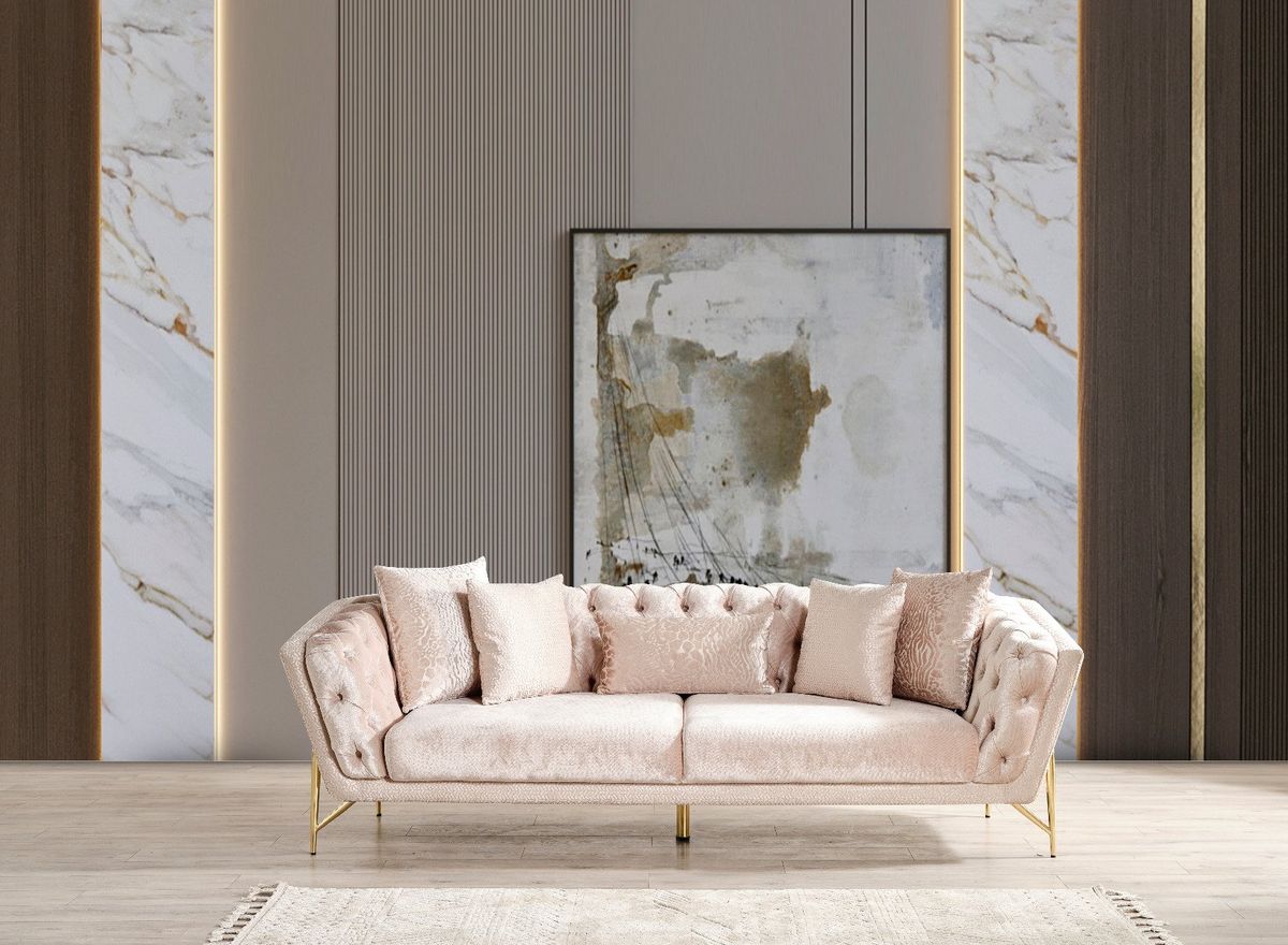 Galaxy Home Presley Sofa in Beige
