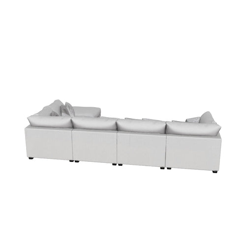 Cambria Grey 6-piece Modular Sectional Sofa 3D model
