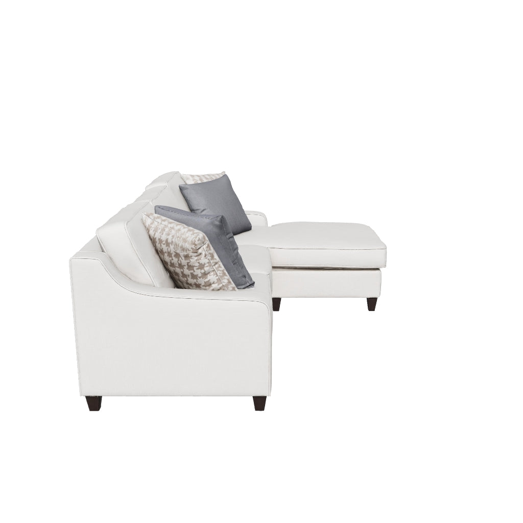 McLoughlin Cream L Shape Sectional Sofa 3D model