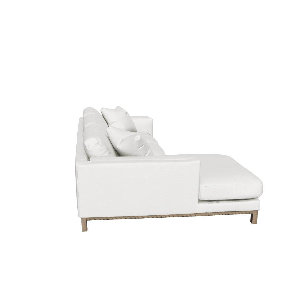 Geneva Boucle Upholstered Sectional Chaise Sofa Sand 3D model